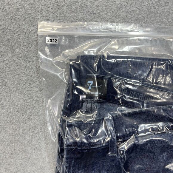 7 For All Mankind The Straight Jeans Men’s 32 Dark Wash Luxe Performance - Picture 16 of 16